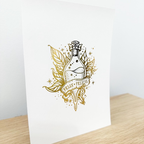Harry Potter Felix Felicis Gold Foil Print - Picture 2 of 2